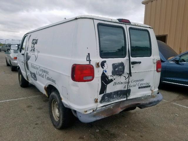 2B7HB21X9TK183356 - 1996 DODGE RAM VAN B2 WHITE photo 3