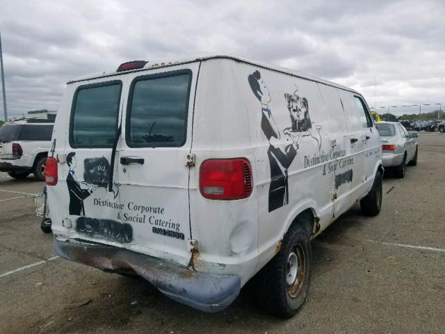 2B7HB21X9TK183356 - 1996 DODGE RAM VAN B2 WHITE photo 4