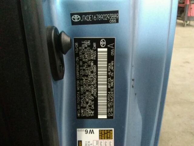 JTKDE167890293889 - 2009 TOYOTA SCION TC 蓝色 照片 10