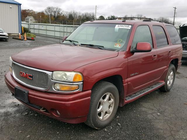 1GKEK63U23J232071 - 2003 GMC YUKON DENA BURGUNDY photo 2