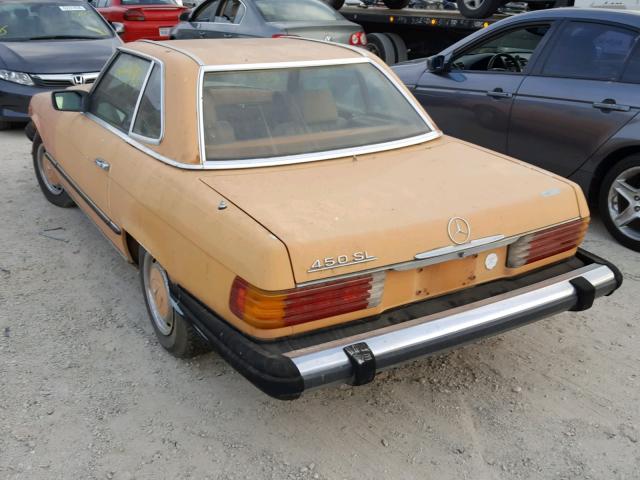 00010704412031635 - 1976 MERCEDES-BENZ 450SL ORANGE photo 3