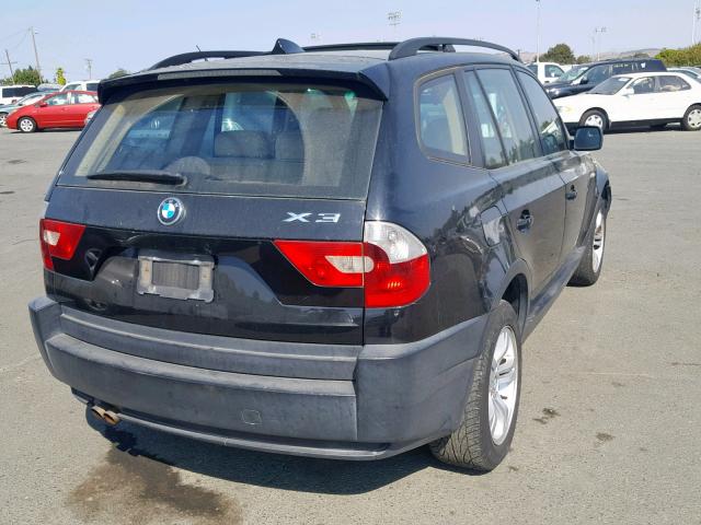 WBXPA93485WD10163 - 2005 BMW X3 3.0I BLACK photo 4