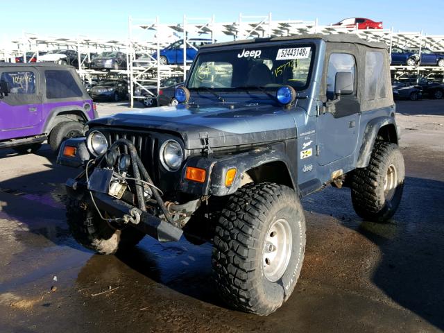 1J4FY19S0WP733625 - 1998 JEEP WRANGLER / BLUE photo 2