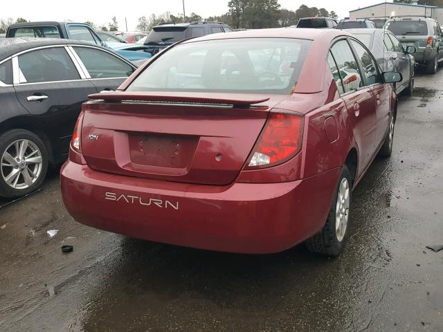 1G8AJ52F34Z206201 - 2004 SATURN ION LEVEL RED photo 4
