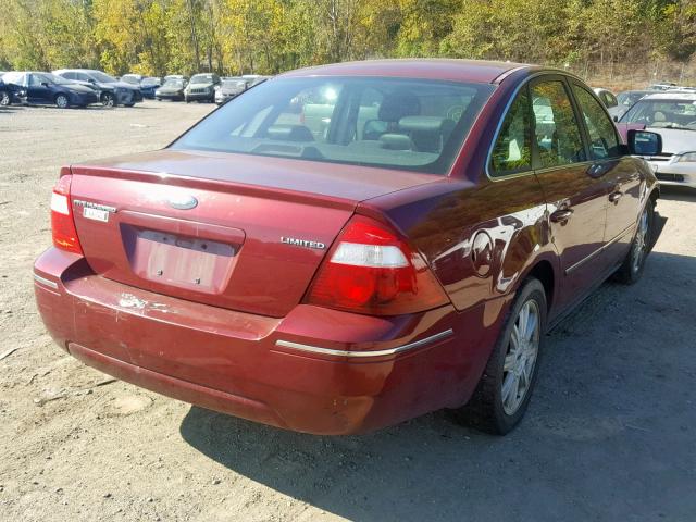 1FAFP251X6G104827 - 2006 FORD FIVE HUNDR RED photo 4