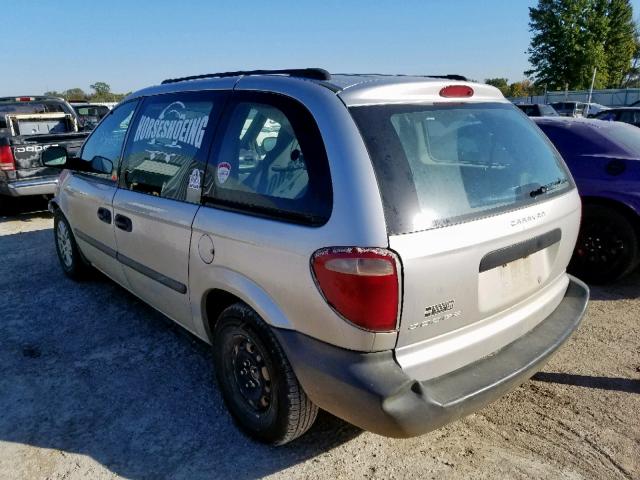 1D4GP25R15B127920 - 2005 DODGE CARAVAN SE SILVER photo 3