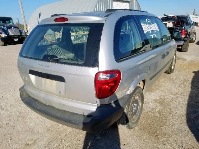 1D4GP25R15B127920 - 2005 DODGE CARAVAN SE SILVER photo 4