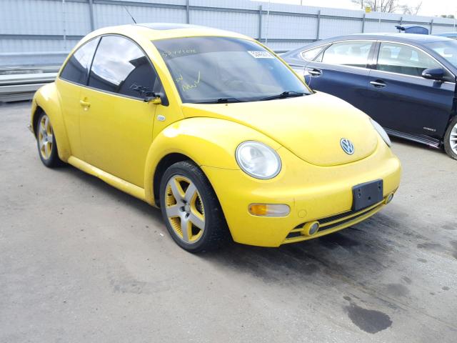 3VWCD21C42M447689 - 2002 VOLKSWAGEN NEW BEETLE YELLOW photo 1