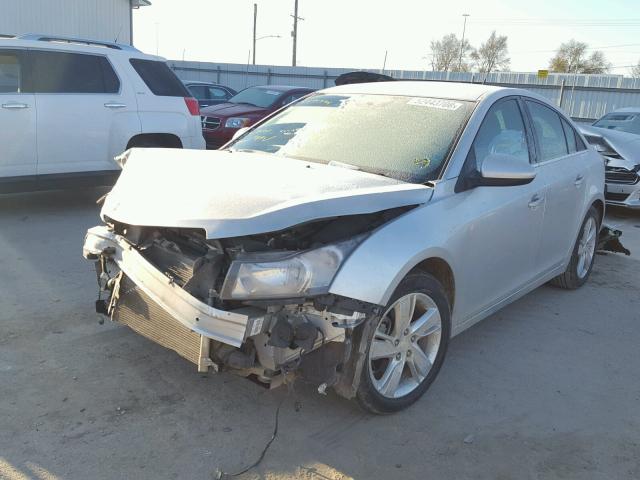 1G1P75SZXE7185328 - 2014 CHEVROLET CRUZE SILVER photo 2