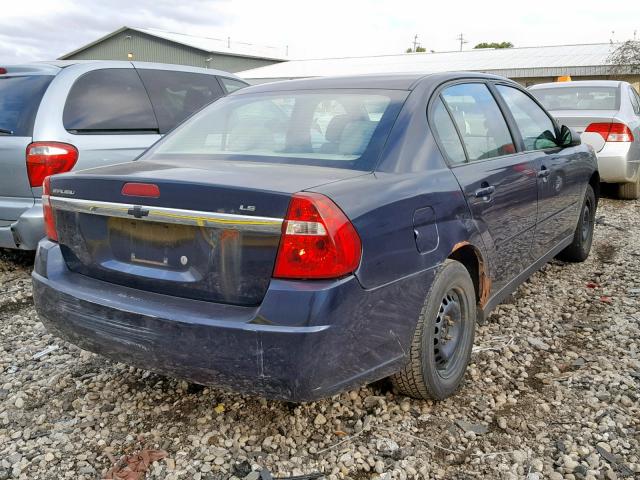 1G1ZS58F47F104045 - 2007 CHEVROLET MALIBU LS BLUE photo 4