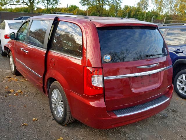 2C4RC1GG8DR769428 - 2013 CHRYSLER TOWN & COU MAROON photo 3