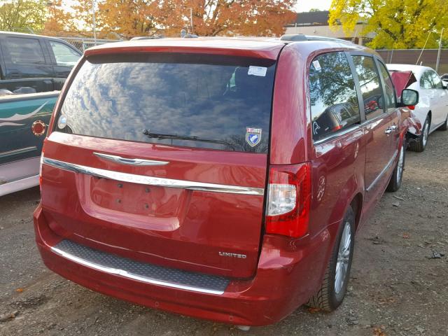 2C4RC1GG8DR769428 - 2013 CHRYSLER TOWN & COU MAROON photo 4