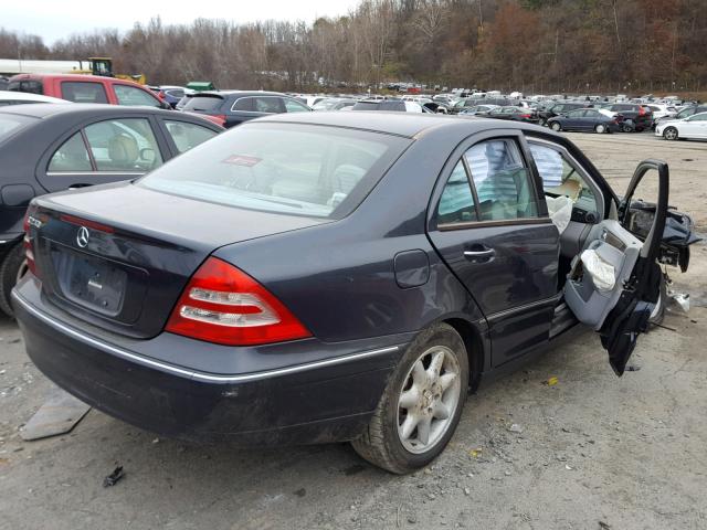 WDBRF61J34A640203 - 2004 MERCEDES-BENZ C 240 BLACK photo 4