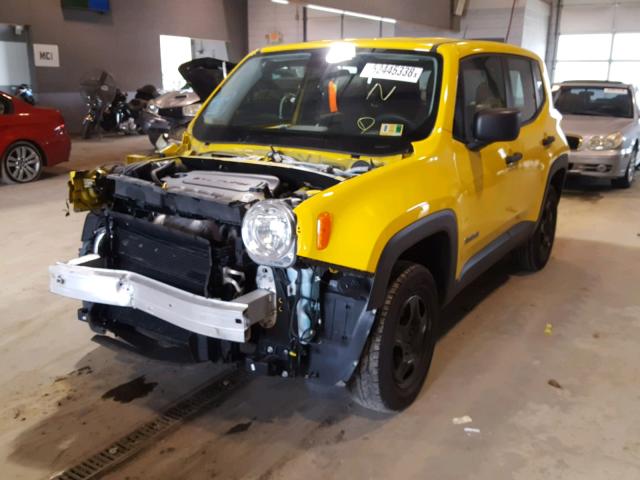 ZACCJBAT0FPB64551 - 2015 JEEP RENEGADE S 黄色 照片 2
