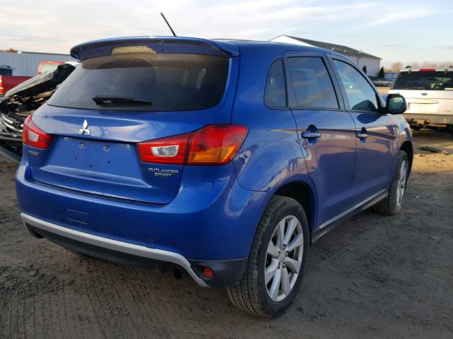 4A4AP3AU3FE010951 - 2015 MITSUBISHI OUTLANDER BLUE photo 4