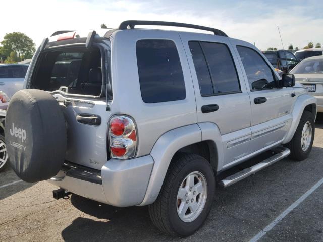 1J8GL58K82W284611 - 2002 JEEP LIBERTY LI SILVER photo 4