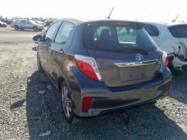 JTDKTUD32CD510875 - 2012 TOYOTA YARIS GRAY photo 3