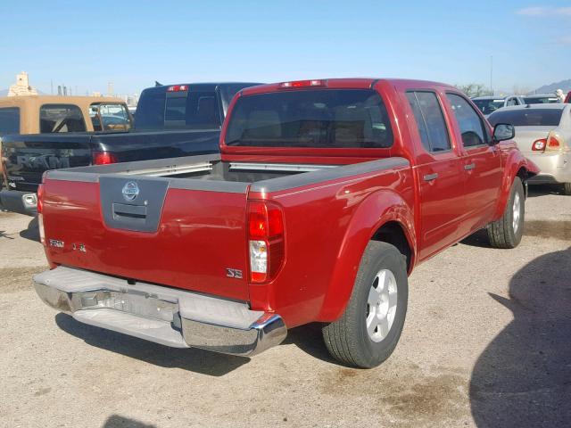 1N6AD07U46C435173 - 2006 NISSAN FRONTIER C RED photo 4