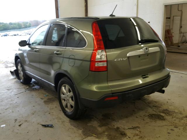 JHLRE38749C013165 - 2009 HONDA CR-V EXL GREEN photo 3