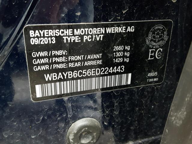 WBAYB6C56ED224443 - 2014 BMW 750 XI BLUE photo 10