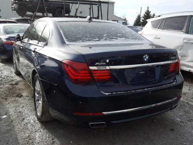 WBAYB6C56ED224443 - 2014 BMW 750 XI BLUE photo 3