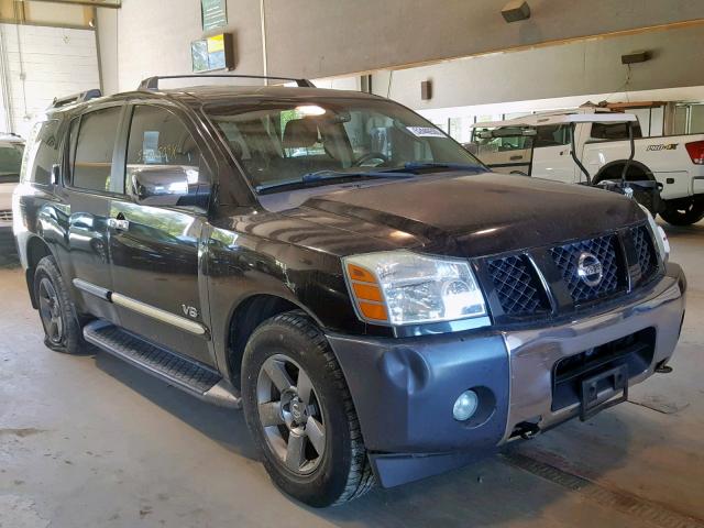 5N1AA08B25N701412 - 2005 NISSAN ARMADA SE BLACK photo 1