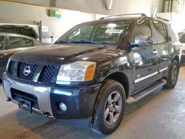 5N1AA08B25N701412 - 2005 NISSAN ARMADA SE BLACK photo 2