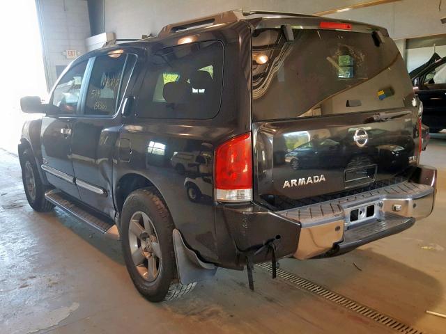 5N1AA08B25N701412 - 2005 NISSAN ARMADA SE BLACK photo 3