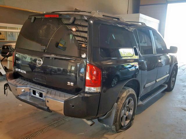 5N1AA08B25N701412 - 2005 NISSAN ARMADA SE BLACK photo 4