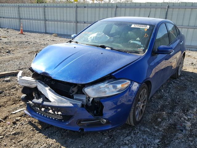 1C3CDFCA4DD182393 - 2013 DODGE DART LIMIT BLUE photo 2