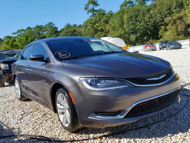 1C3CCCAB3GN102965 - 2016 CHRYSLER 200 LIMITE CHARCOAL photo 1