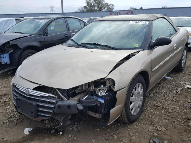 1C3EL45X14N189314 - 2004 CHRYSLER SEBRING LX TAN photo 2