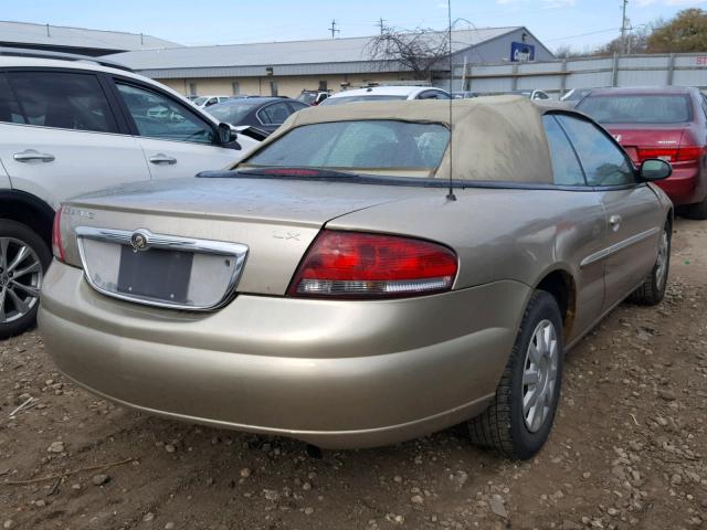 1C3EL45X14N189314 - 2004 CHRYSLER SEBRING LX TAN photo 4