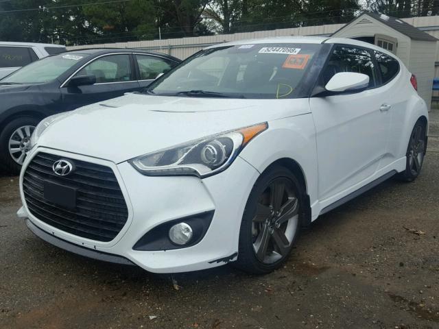 KMHTC6AE7EU191770 - 2014 HYUNDAI VELOSTER T WHITE photo 2