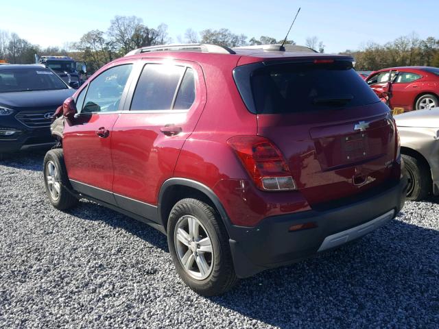 KL7CJRSB2FB264635 - 2015 CHEVROLET TRAX 1LT RED photo 3