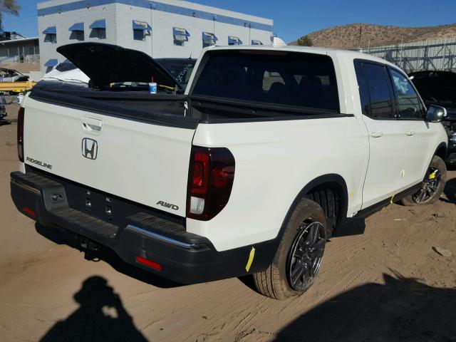 5FPYK3F17KB011846 - 2019 HONDA RIDGELINE WHITE photo 4