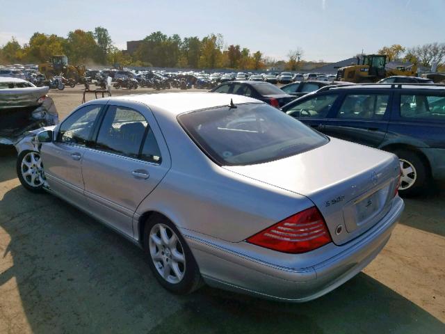 WDBNG84J15A459637 - 2005 MERCEDES-BENZ S 500 4MAT SILVER photo 3