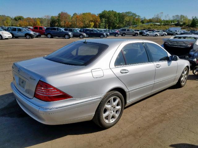 WDBNG84J15A459637 - 2005 MERCEDES-BENZ S 500 4MAT SILVER photo 4