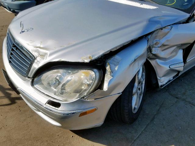 WDBNG84J15A459637 - 2005 MERCEDES-BENZ S 500 4MAT SILVER photo 9