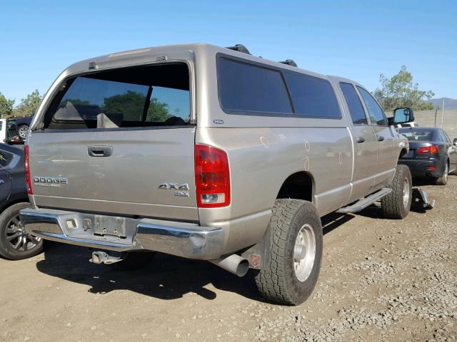 3D7KU28633G829751 - 2003 DODGE RAM 2500 S GOLD photo 4