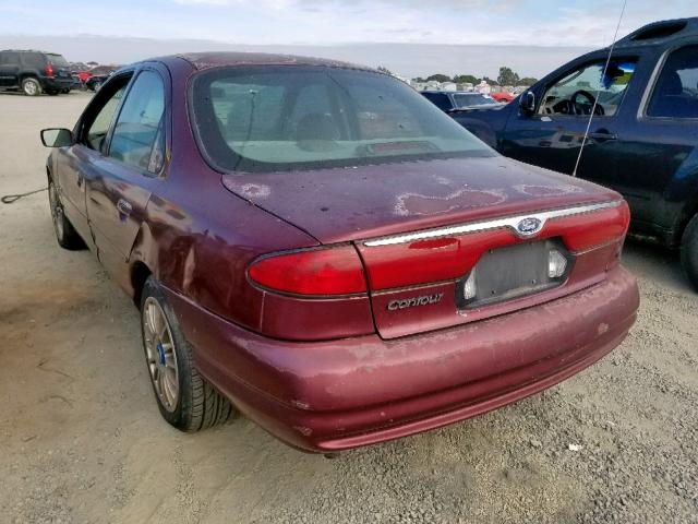 1FAFP6639WK282734 - 1998 FORD CONTOUR LX RED photo 3