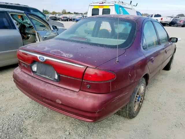 1FAFP6639WK282734 - 1998 FORD CONTOUR LX RED photo 4