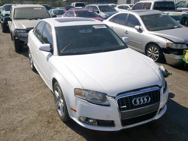 WAUAF78EX8A039743 - 2008 AUDI A4 2.0T WHITE photo 1