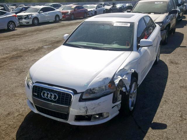 WAUAF78EX8A039743 - 2008 AUDI A4 2.0T WHITE photo 2