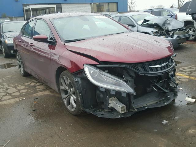 1C3CCCDGXGN135498 - 2016 CHRYSLER 200 S BURGUNDY photo 1