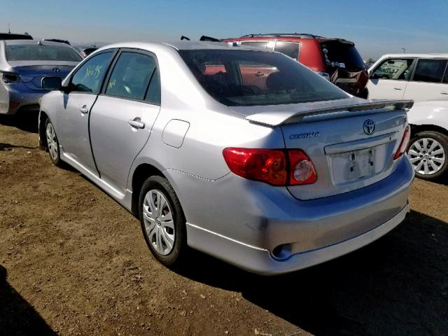 1NXBU40E89Z144509 - 2009 TOYOTA COROLLA BA SILVER photo 3