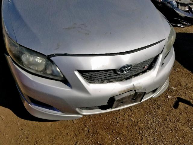 1NXBU40E89Z144509 - 2009 TOYOTA COROLLA BA SILVER photo 9