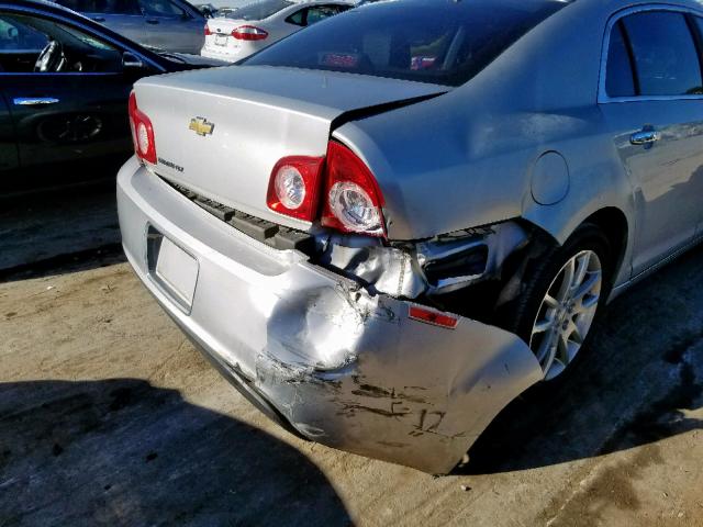 1G1ZE5EUXCF125311 - 2012 CHEVROLET MALIBU LTZ ვერცხლისფერი ფოტო 9