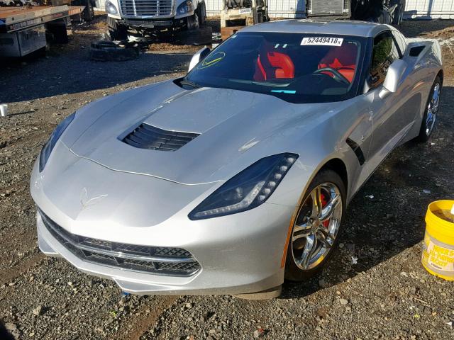 1G1YB2D73G5110305 - 2016 CHEVROLET CORVETTE S SILVER photo 2