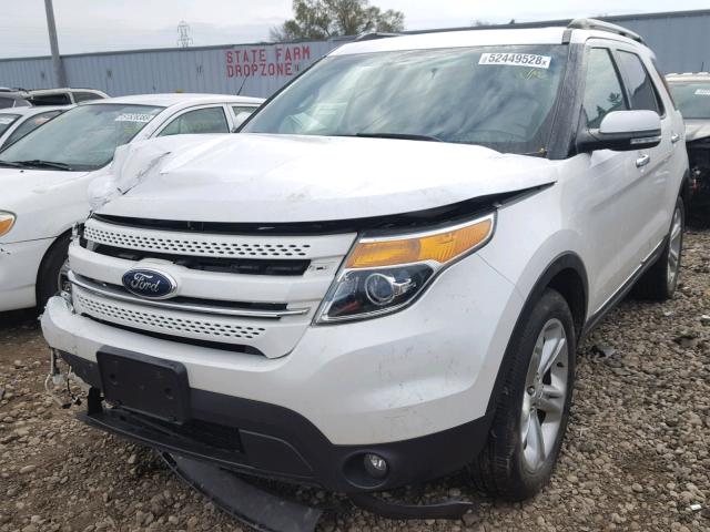 1FM5K8F81FGA15596 - 2015 FORD EXPLORER L WHITE photo 2